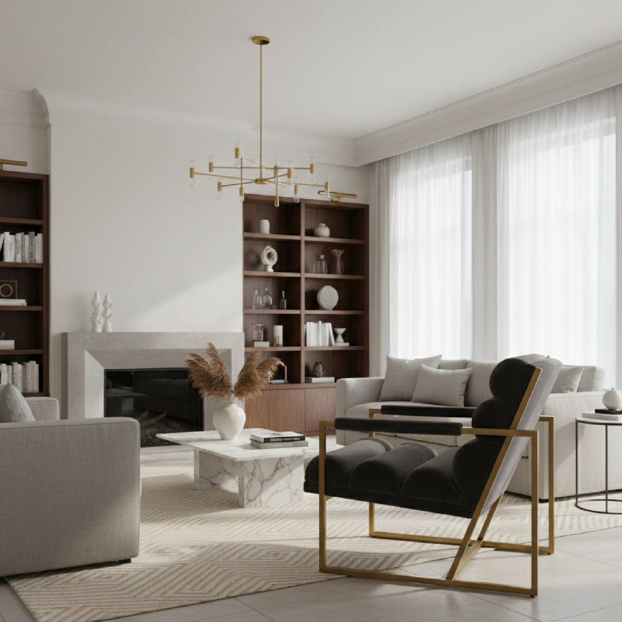   Gray Velvet Lounge Chair | Oroa.com