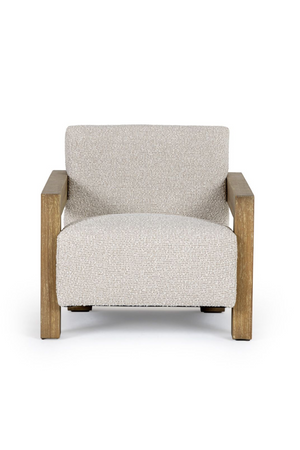   Wood-Framed Beige Accent Chair | Oroa.com
