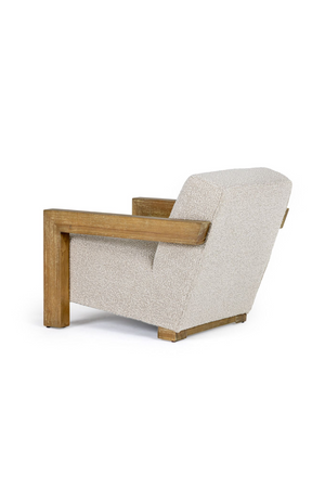   Wood-Framed Beige Accent Chair | Oroa.com
