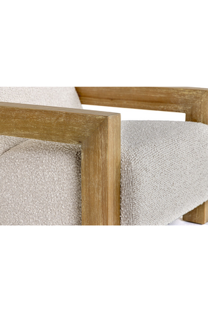   Wood-Framed Beige Accent Chair | Oroa.com