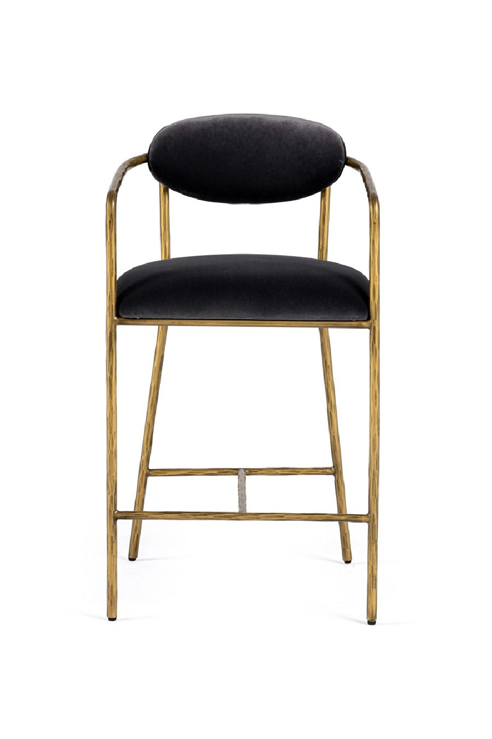   Gray Velvet Counter Chair | Oroa.com