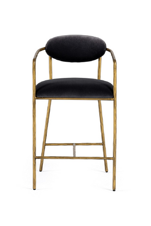   Gray Velvet Counter Chair | Oroa.com