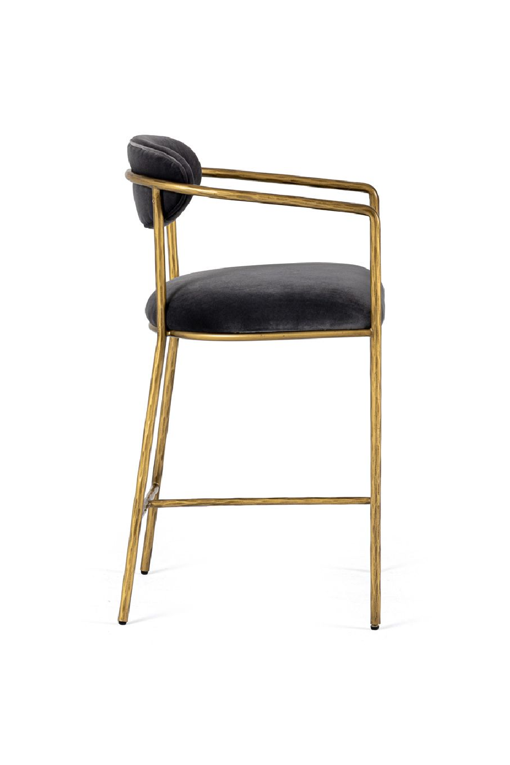   Gray Velvet Counter Chair | Oroa.com