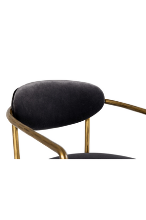   Gray Velvet Counter Chair | Oroa.com