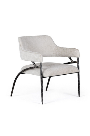   Forged Metal White Accent Chair | Oroa.com