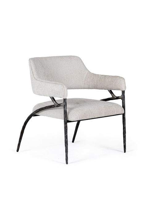   Forged Metal White Accent Chair | Oroa.com