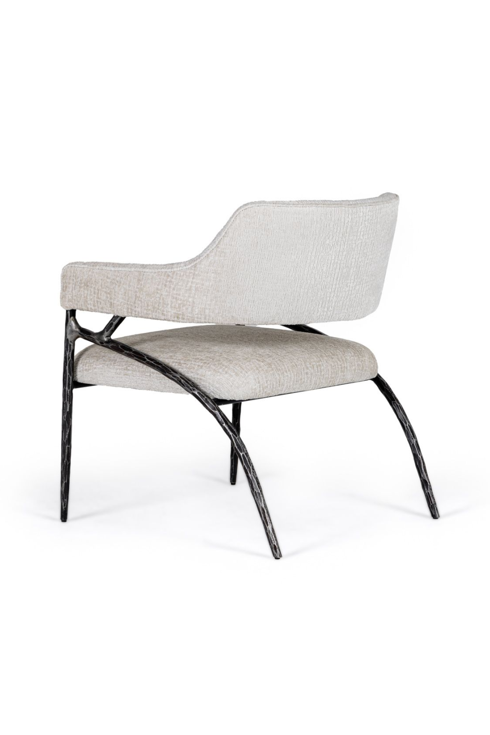   Forged Metal White Accent Chair | Oroa.com