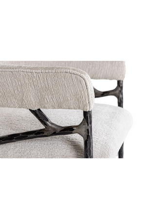   Forged Metal White Accent Chair | Oroa.com