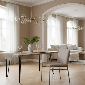   Brass-Framed Padded Dining Chair | Oroa.com