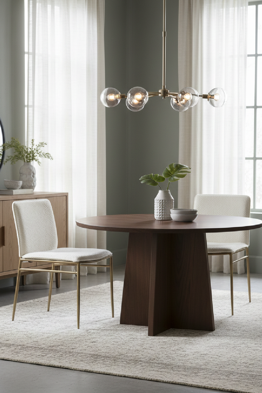   Brass-Framed Padded Dining Chair | Oroa.com