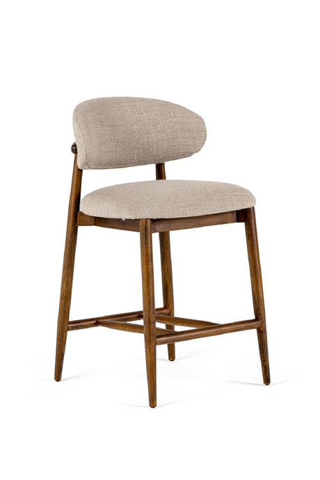   Beige Linen Counter Chair | Oroa.com