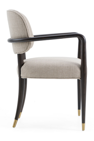   Oak Framed Beige Dining Chair | Oroa.com