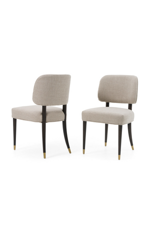   Oak Framed Beige Side Chair | Oroa.com