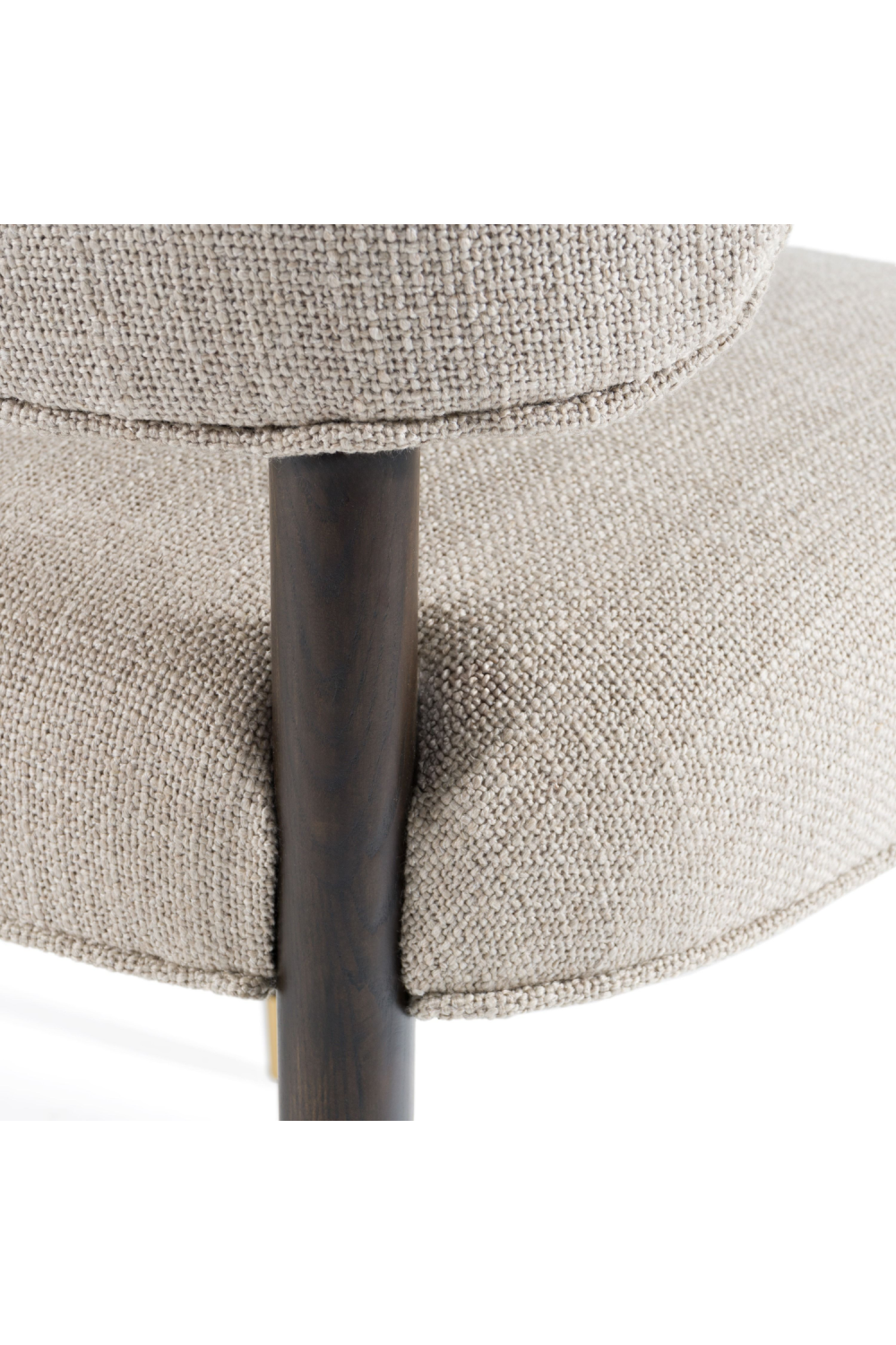   Oak Framed Beige Side Chair | Oroa.com