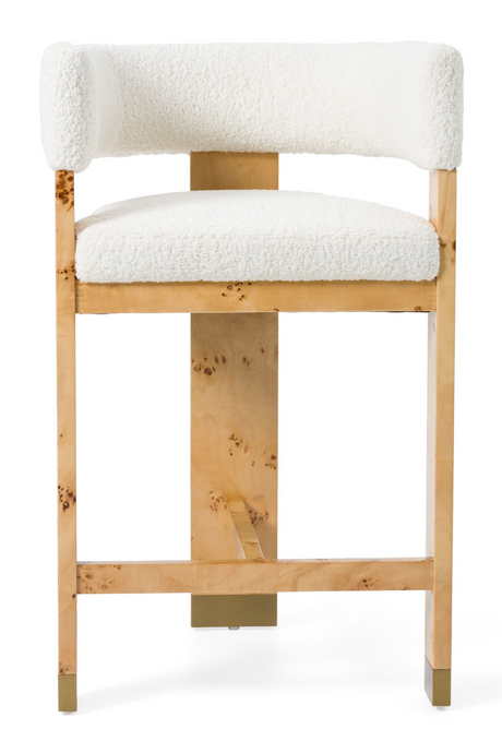   Burl Framed Cream Counter Chair | Oroa.com