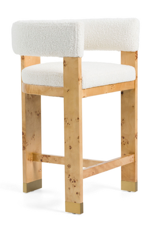   Burl Framed Cream Counter Chair | Oroa.com