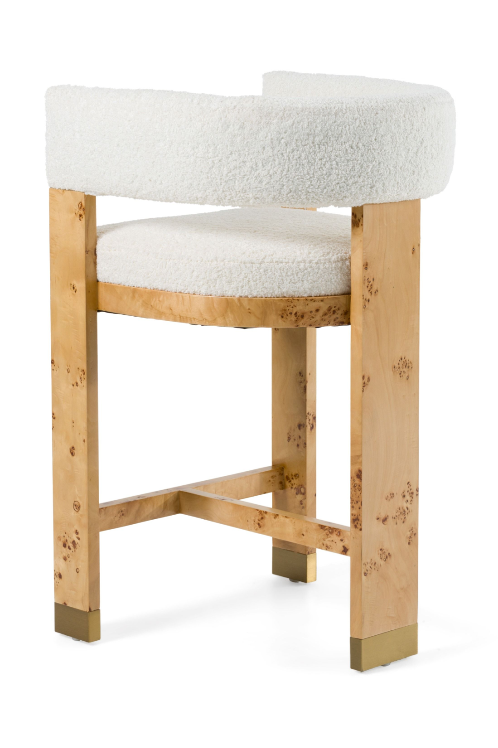   Burl Framed Cream Counter Chair | Oroa.com