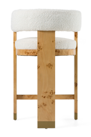   Burl Framed Cream Counter Chair | Oroa.com