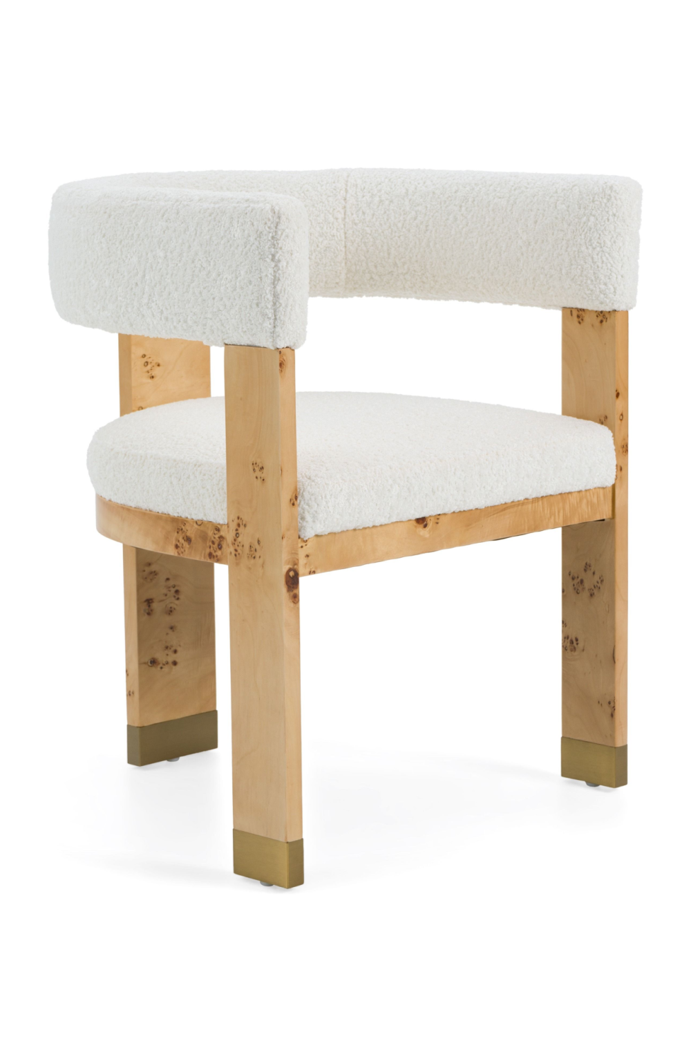   Burl Framed Cream Dining Chair | Oroa.com