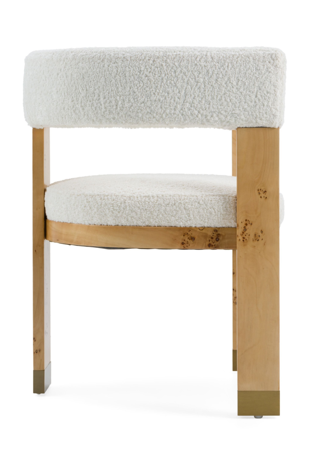   Burl Framed Cream Dining Chair | Oroa.com