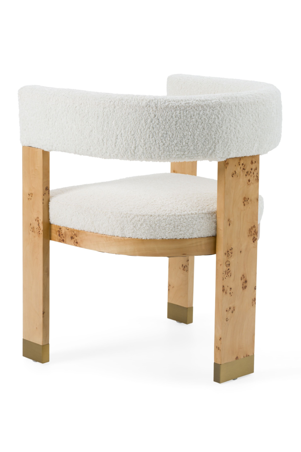  Burl Framed Cream Dining Chair | Oroa.com