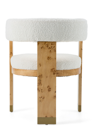   Burl Framed Cream Dining Chair | Oroa.com