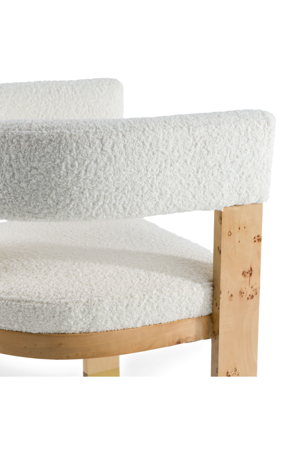   Burl Framed Cream Dining Chair | Oroa.com