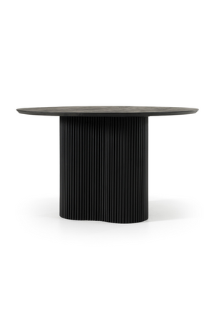   Black Wood Round Dining Table | Oroa.com