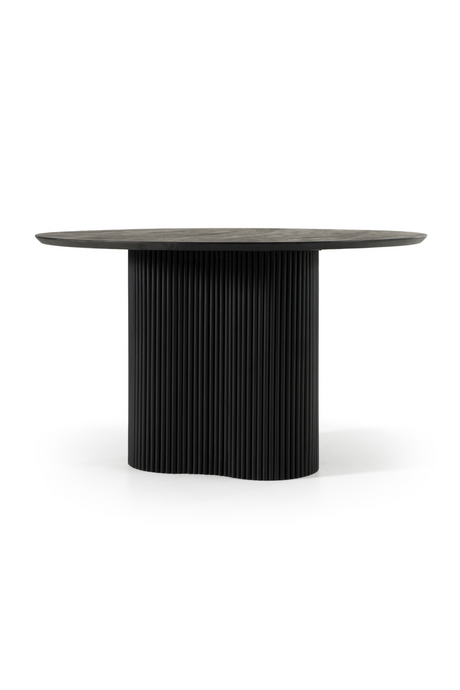   Black Wood Round Dining Table | Oroa.com