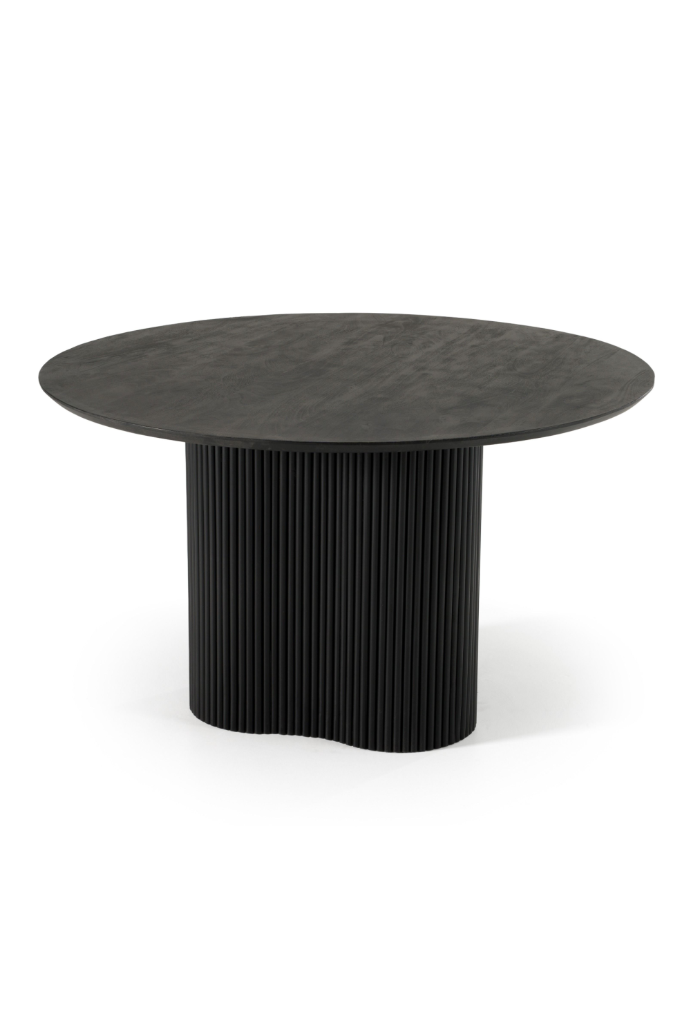   Black Wood Round Dining Table | Oroa.com