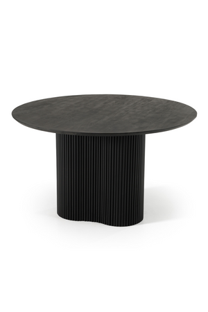   Black Wood Round Dining Table | Oroa.com