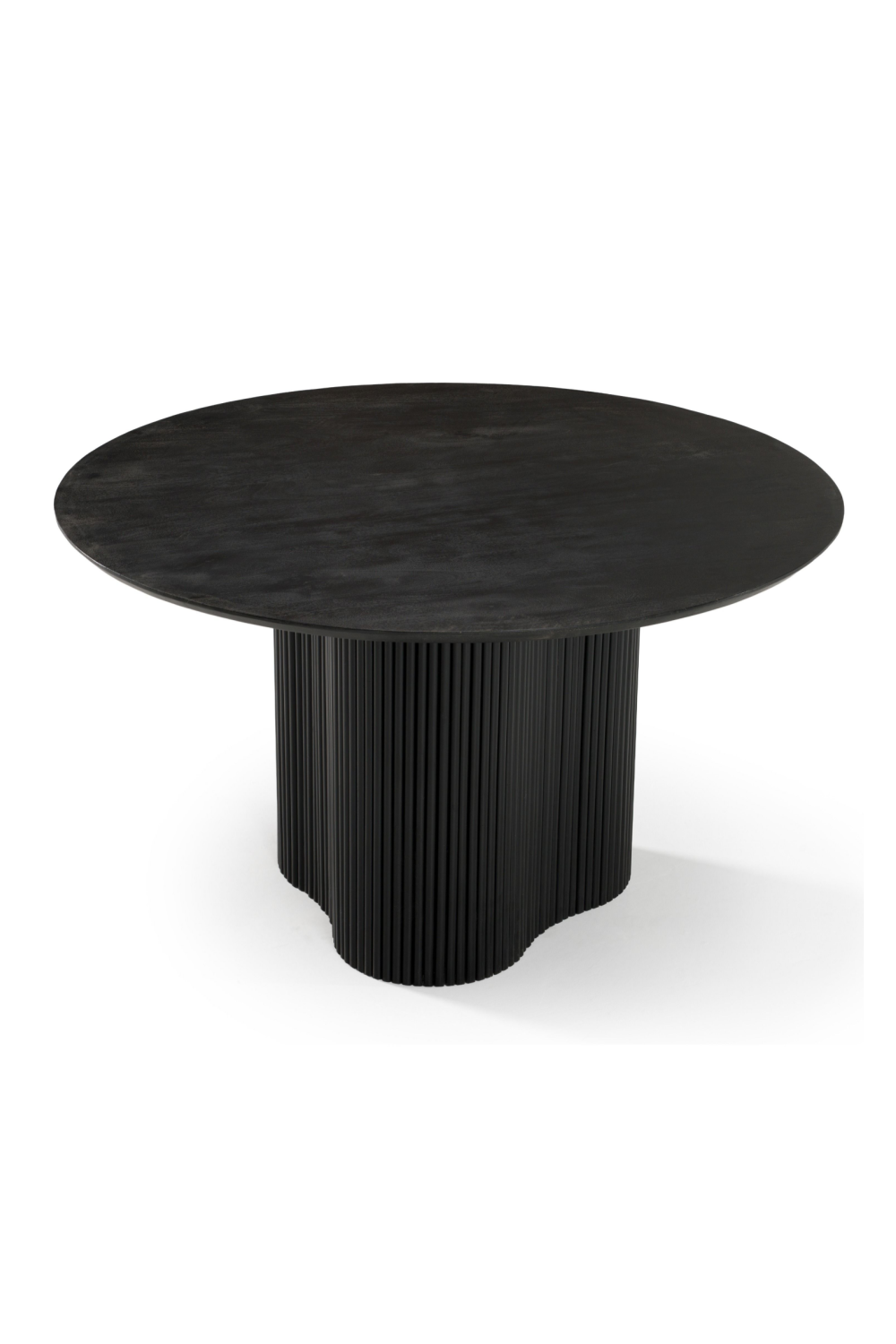   Black Wood Round Dining Table | Oroa.com
