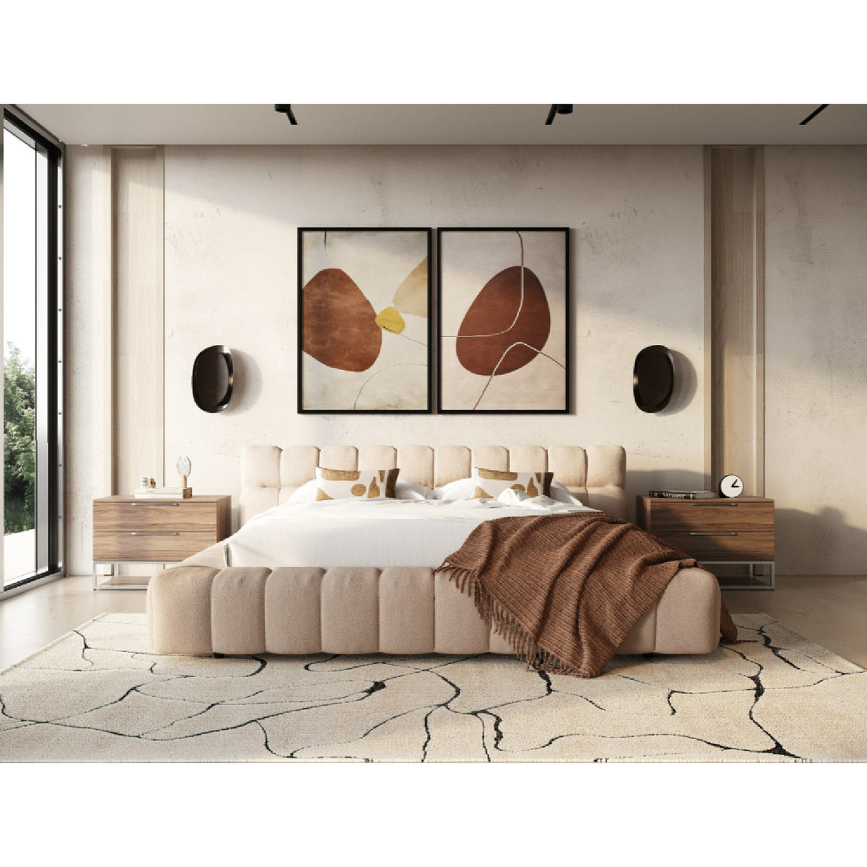   Tufted Queen Bed | Oroa.com