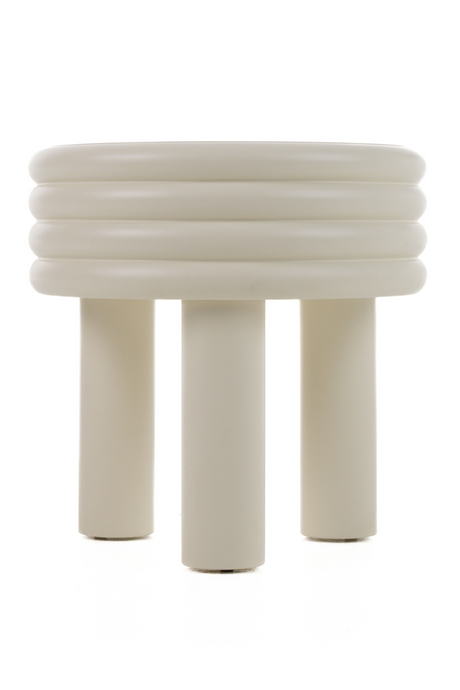   Round White Tiered End Table | Oroa.com