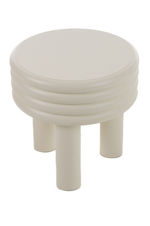   Round White Tiered End Table | Oroa.com