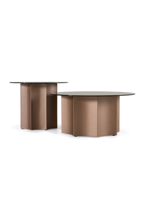   Black Glass Nesting Coffee Tables (2) | Oroa.com