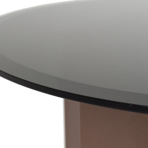   Black Mirror Round End Table | Oroa.com