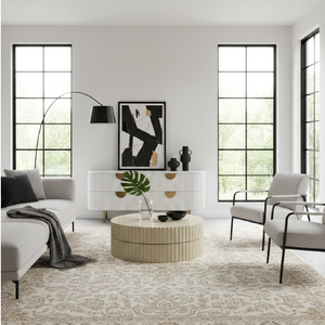   Glossy Taupe Fluted Coffee Table | Oroa.com