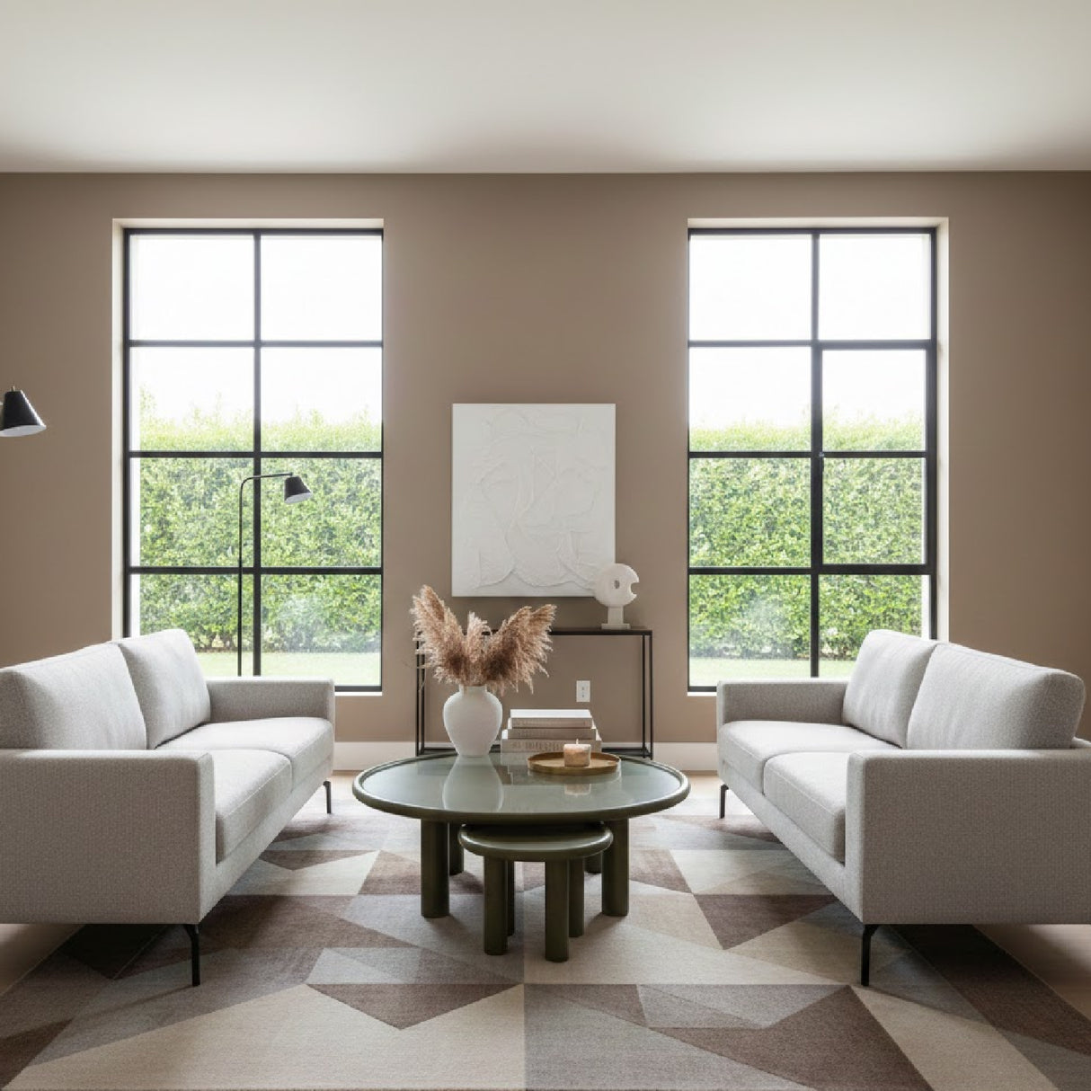   Brown Ash Round Nesting Tables (2) | Oroa.com