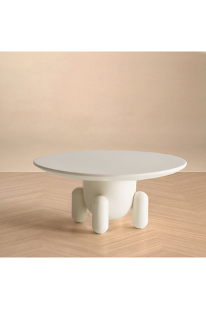   White Gloss Round Coffee Table | Oroa.com