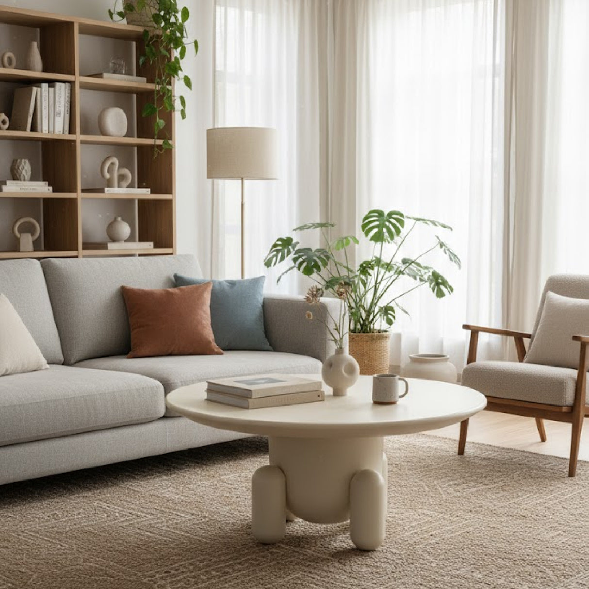   White Gloss Round Coffee Table | Oroa.com