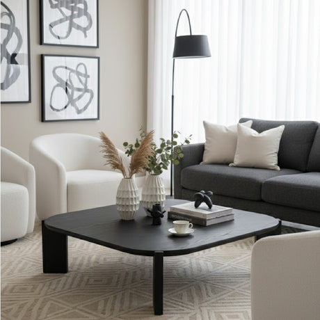   Brown Veneer Square Coffee Table | Oroa.com