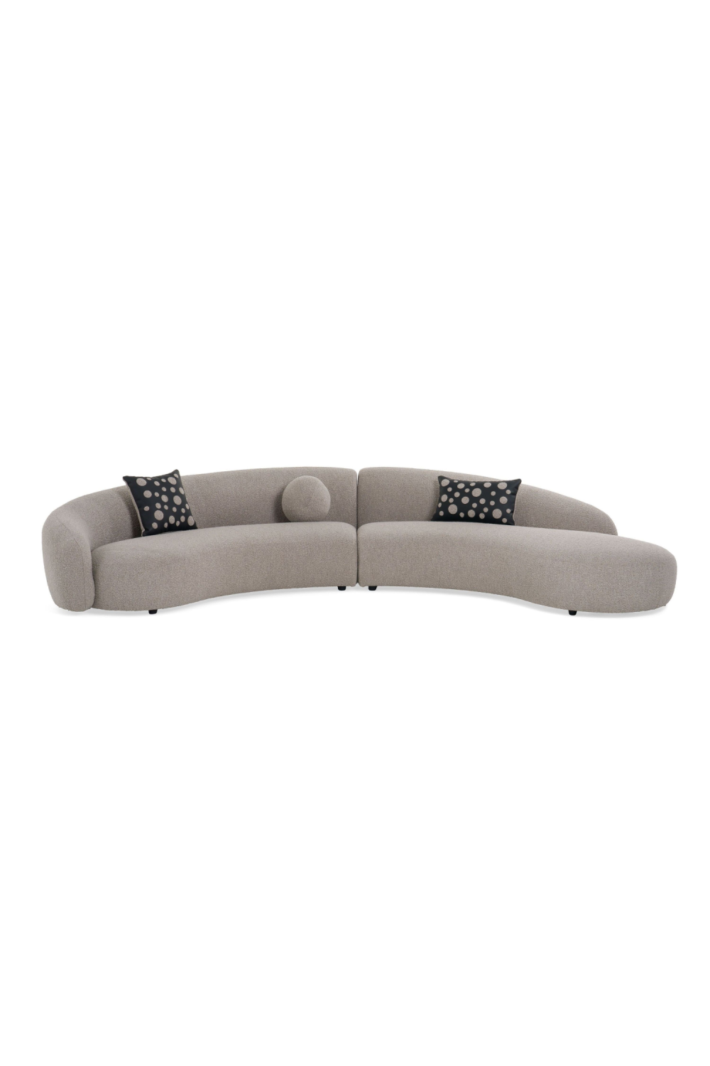   Curved Gray Sectional Sofa | Oroa.com