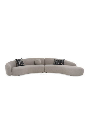   Curved Gray Sectional Sofa | Oroa.com