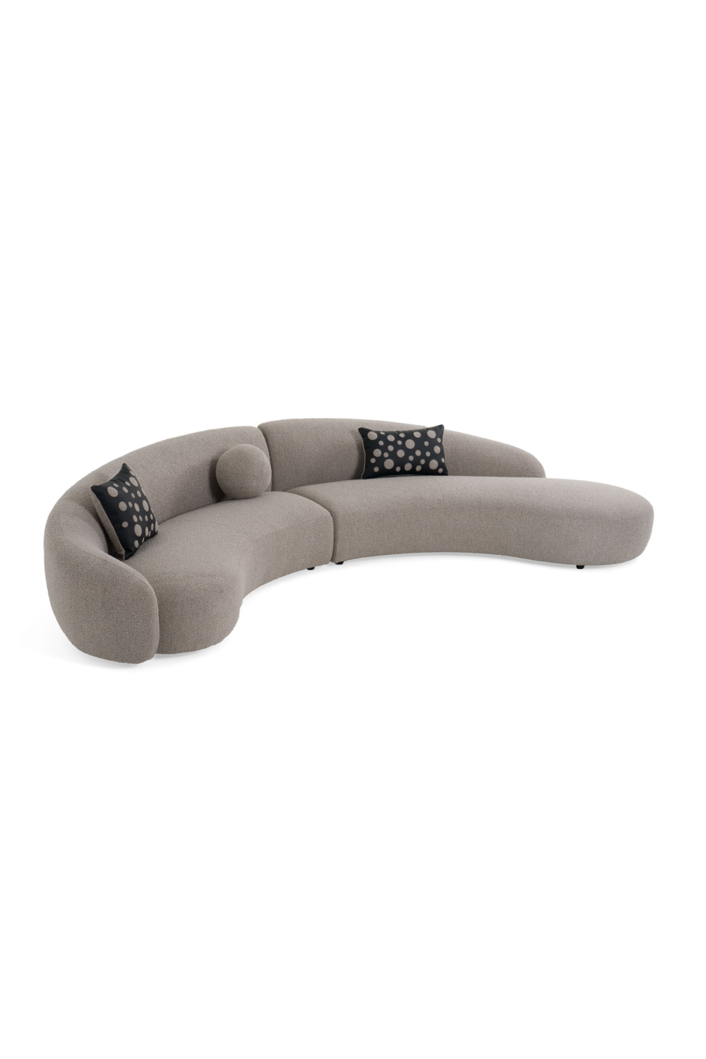   Curved Gray Sectional Sofa | Oroa.com