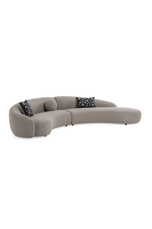   Curved Gray Sectional Sofa | Oroa.com