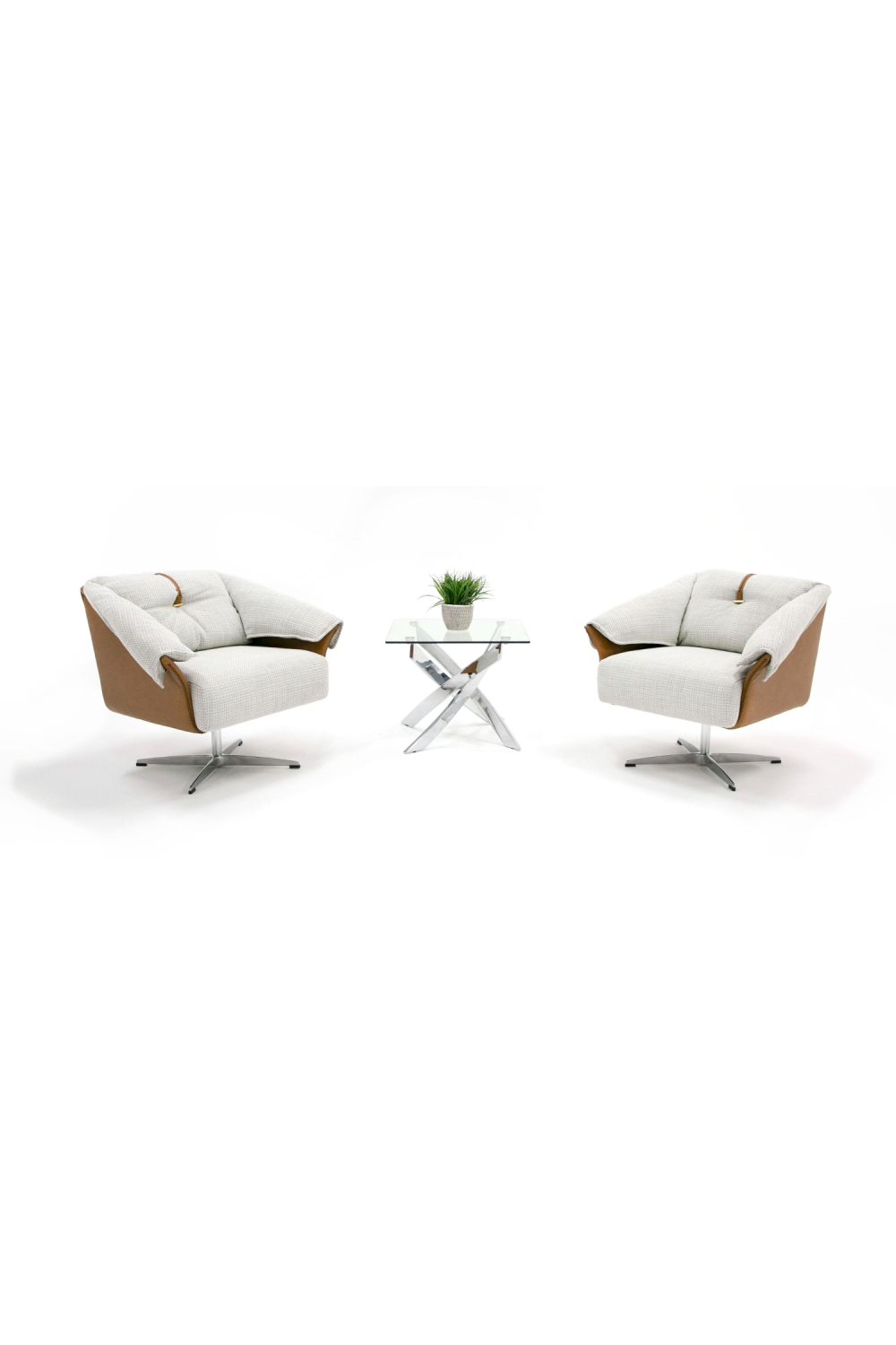   Light Gray Swivel Accent Chair | Oroa.com