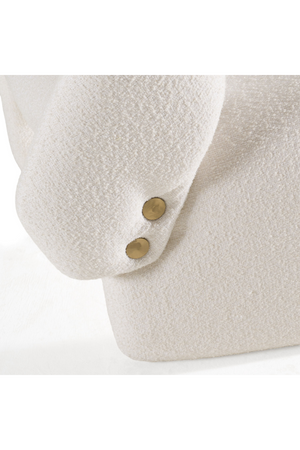   Gold Buttoned White Accent Chair | Oroa.com