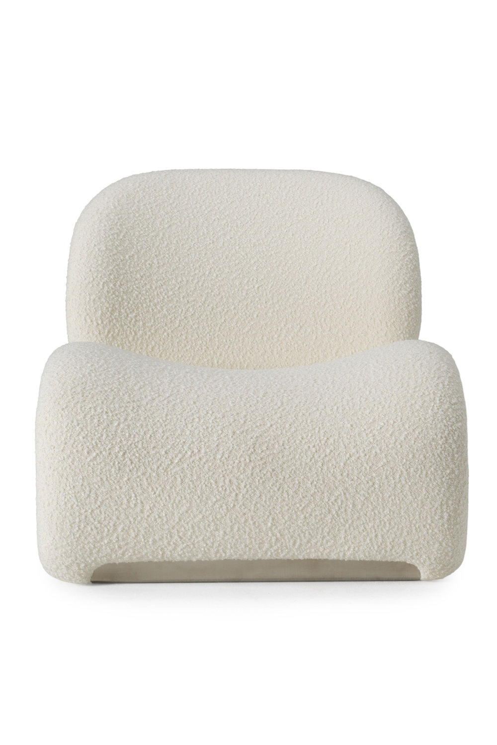   White Vegan Leather Curved Accent Chair | Oroa.com