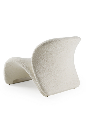   White Vegan Leather Curved Accent Chair | Oroa.com
